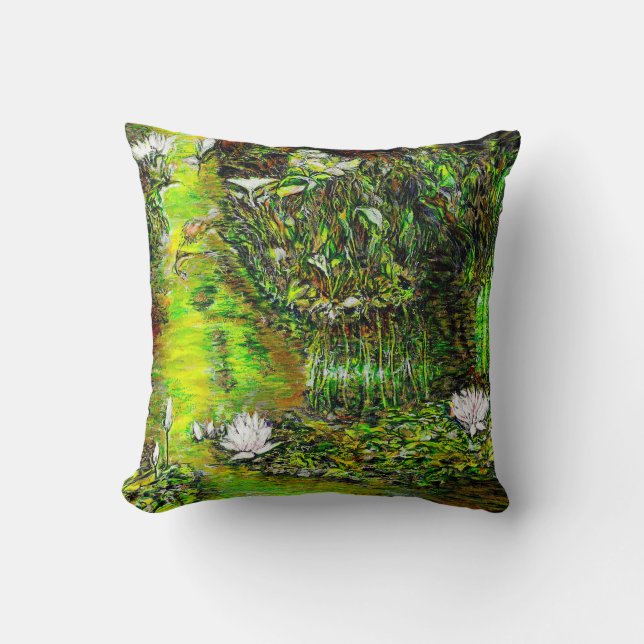 A Pond with Unpure Thoughts Throw Pillow (Front)