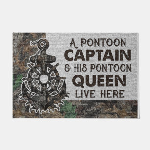 A Pontoon Captain And His Pontoon Queen Live Here Doormat