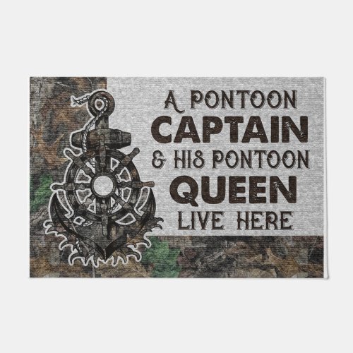A Pontoon Captain And His Pontoon Queen Live Here Doormat