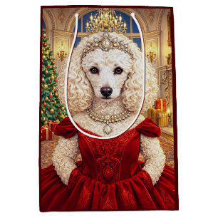 A Poodle Christmas Holiday   Medium Gift Bag