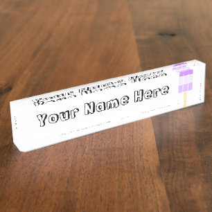 A Pop of Cool Name Plate