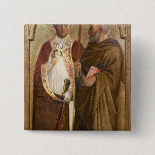 A Pope  and St. Matthias, c.1428-29 Pinback Button