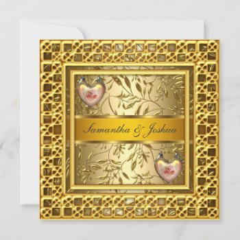 A Popular Elegant Wedding Invitation Gold by invitesnow at Zazzle