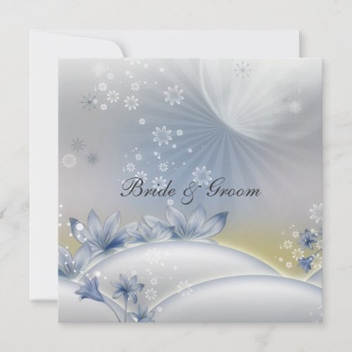 A Popular Elegant Wedding Invitation White Flowers