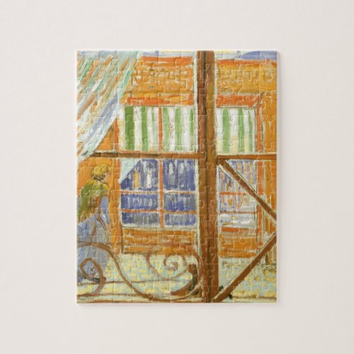 A Pork Butchers Shop Window by Vincent van Gogh Jigsaw Puzzle