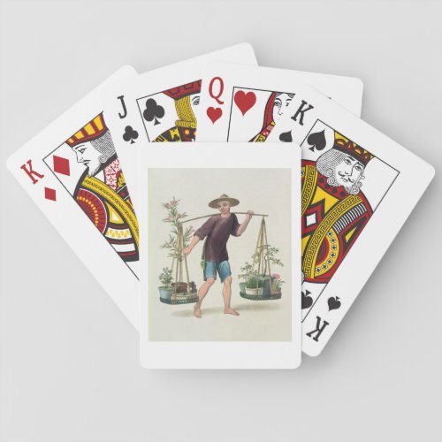 A Porter with Fruit Trees and Flowers plate 16 fr Poker Cards