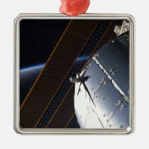 A portion of the International Space Station Metal Ornament