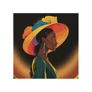 A Portrait of African Beauty Wood Wall Art