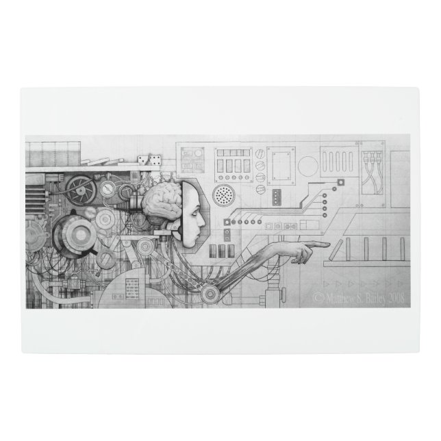 a portrait of determinism metal print (Front)