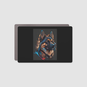 A portrait off an German shepherd dog Car Magnet