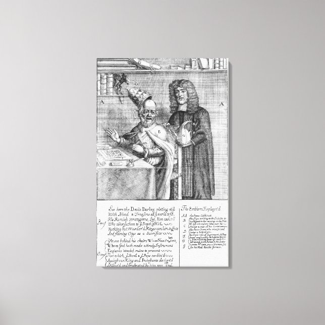 A Portrayal of Titus Oates Canvas Print (Front)