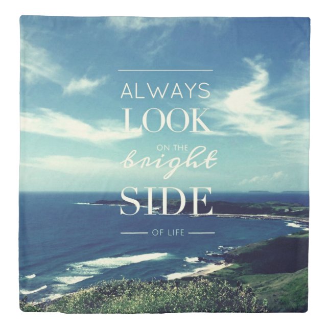 A Positive Outlook on Life / ©Seascape Duvet Cover (Front)