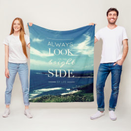 A Positive Outlook on Life / ©Seascape Fleece Blanket