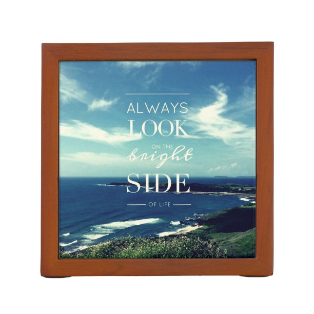 A Positive Outlook on Life / ©Seascape Pencil Holder (Back)