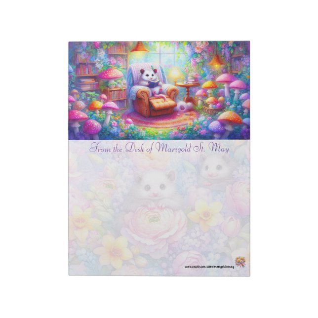 A Possum And His Book Notepad (Rotated)