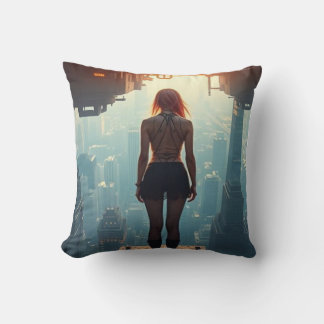 A Postcard from the Future Throw Pillow