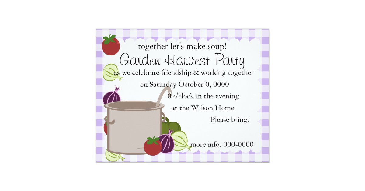 A Pot Of Soup Invitation | Zazzle.com