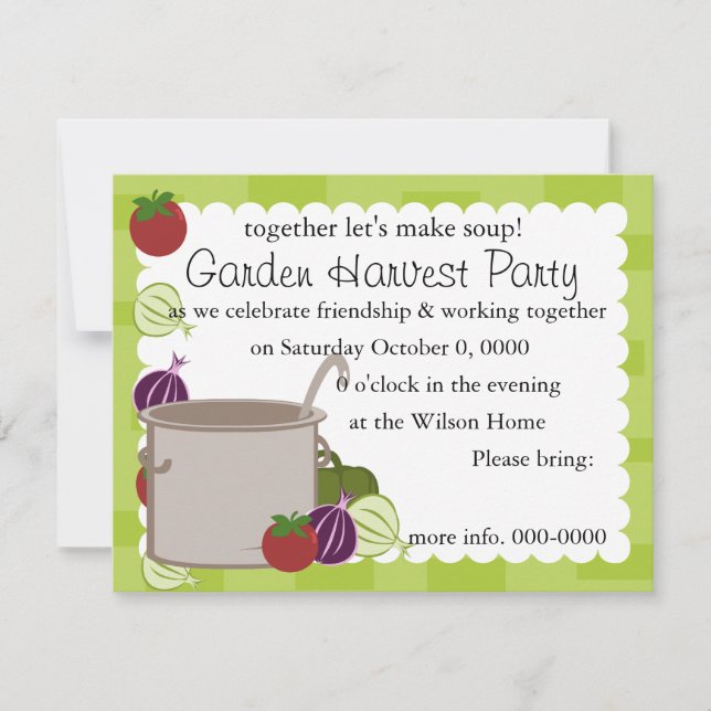 A Pot Of Soup Invitation (Front)