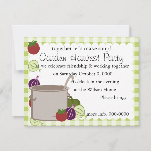 A Pot Of Soup Invitation (Front)