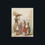 A pot seller, c.1855 canvas print<br><div class="desc">Image:20381  A pot seller,  c.1855. Preziosi,  Amadeo (1816-82). Victoria & Albert Museum,  London,  UK.  Art,  Fine Art.</div>