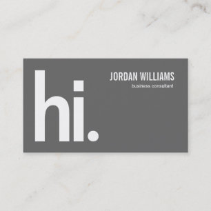 A Powerful Hi - Modern Business Card - Gray