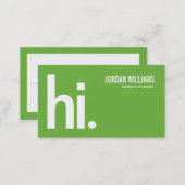 A Powerful Hi - Modern Business Card - Green (Front/Back)