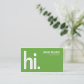 A Powerful Hi - Modern Business Card - Green (Standing Front)