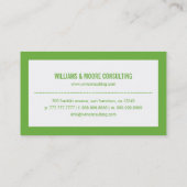 A Powerful Hi - Modern Business Card - Green (Back)