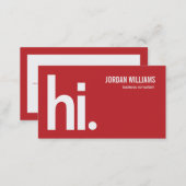 A Powerful Hi - Modern Business Card - Red (Front/Back)