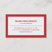 A Powerful Hi - Modern Business Card - Red (Back)
