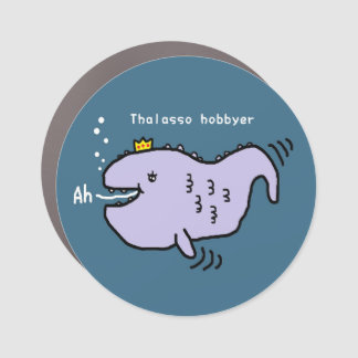 A powerful whale car magnet