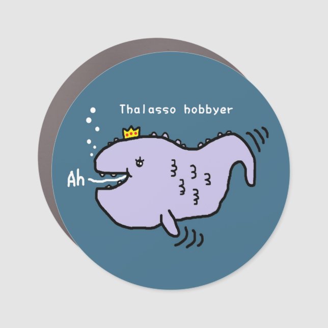 A powerful whale car magnet (Front)