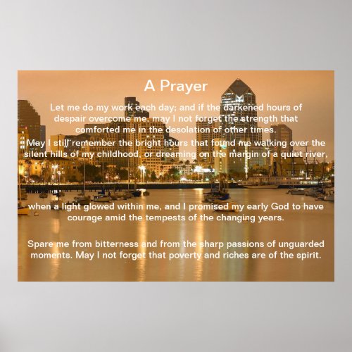A Prayer Bright San Diego Posters