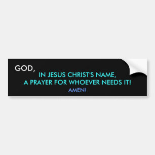 A PRAYER BUMPER STICKER