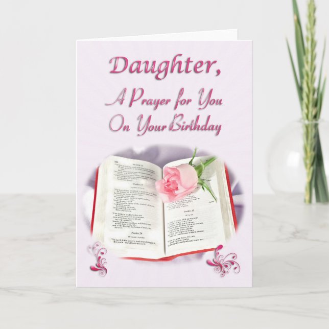A prayer for a Daughter on her Birthday Card (Front)