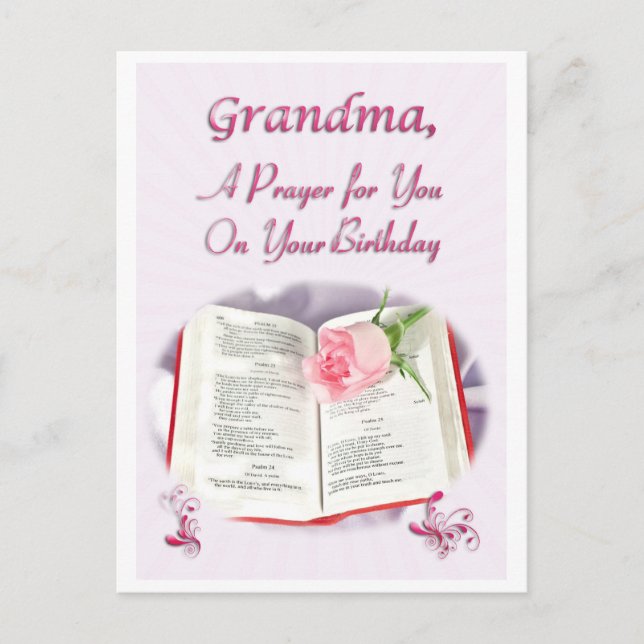 A prayer for a Grandma on her Birthday Postcard (Front)