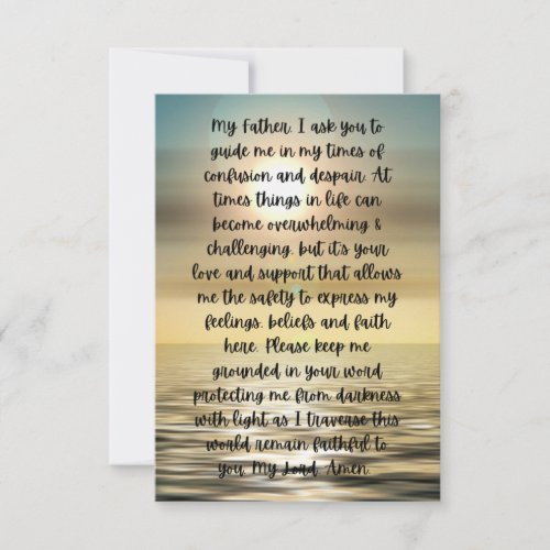 A Prayer For Challenging Times Flat Greeting Card