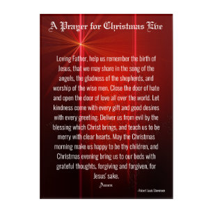 A Prayer for Christmas Eve Acrylic Print