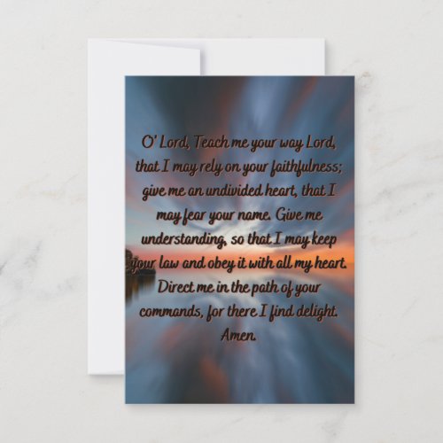 A Prayer For Faith  Knowledge Flat Greeting Card