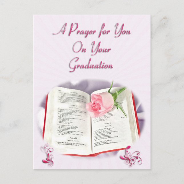 A prayer for Graduation Announcement Postcard (Front)