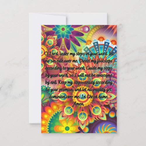 A Prayer For Guidance Flat Greeting Card