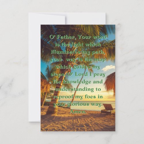 A Prayer For Guidance  Peace Flat Greeting Card