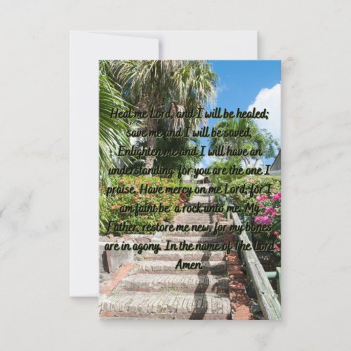 A Prayer For Healing Flat Greeting Card