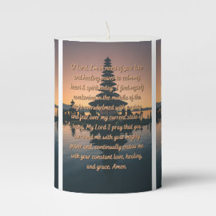 A Prayer For Healing & Strength Pillar Candle