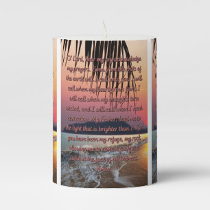 A Prayer For Living In Faith Pillar Candle