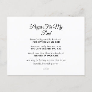 A Prayer for My Dad Postcard