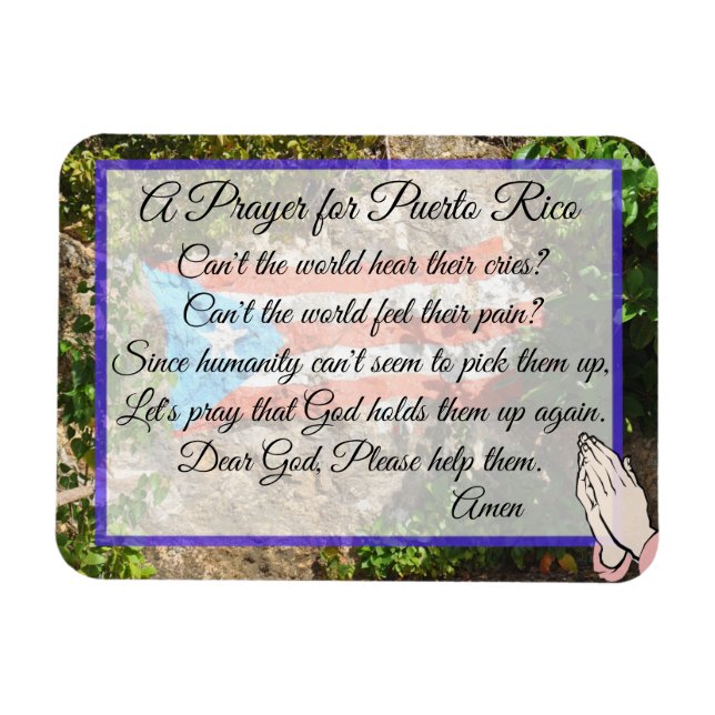 A Prayer for Puerto Rico Magnet (Horizontal)