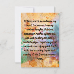 A Prayer For Righteousness 2 Flat Greeting Card