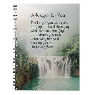 A Prayer For You Beautiful Nature Waterfall Notebook