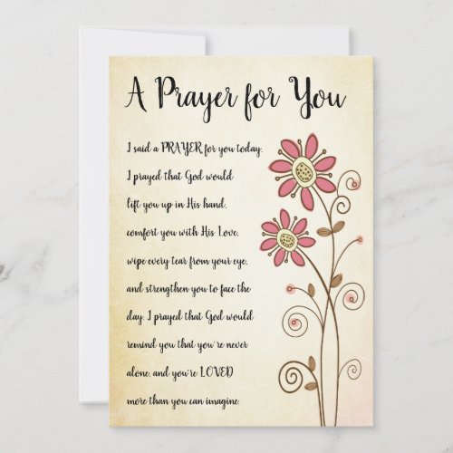 A Prayer for You Card